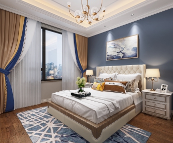 Modern Simple European Style Bedroom-ID:504343038