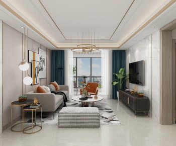 Modern A Living Room-ID:495219242