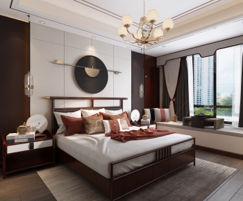 New Chinese Style Bedroom-ID:604029892