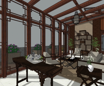 Chinese Style Glass Sun Room-ID:762610915