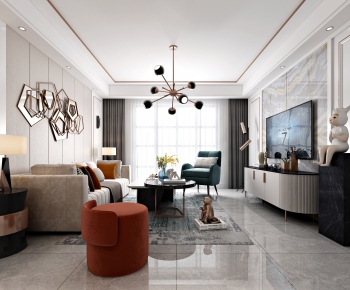 Modern A Living Room-ID:659050922