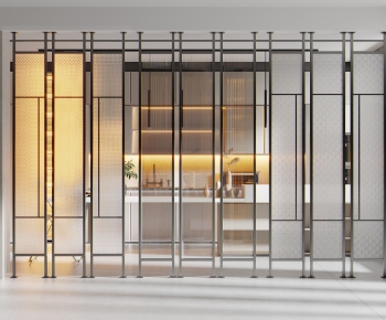 Modern Glass Screen Partition-ID:689152966