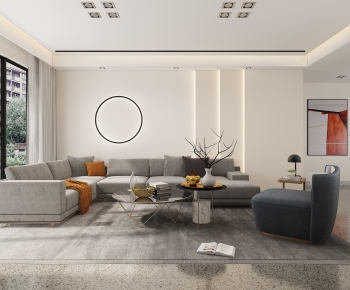 Modern A Living Room-ID:199584963
