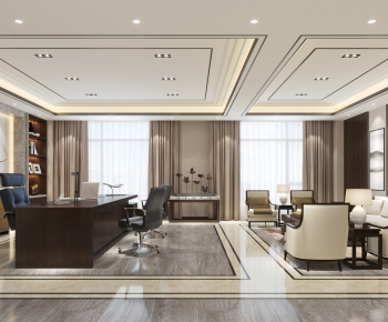 New Chinese Style Manager's Office-ID:931427966