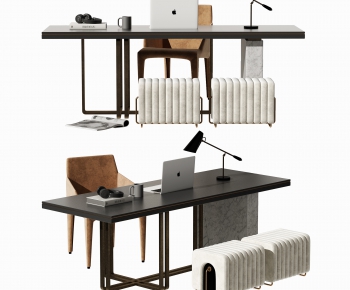 Modern Computer Desk And Chair-ID:578376052