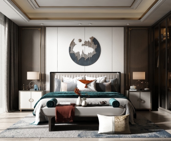 New Chinese Style Bedroom-ID:932887082