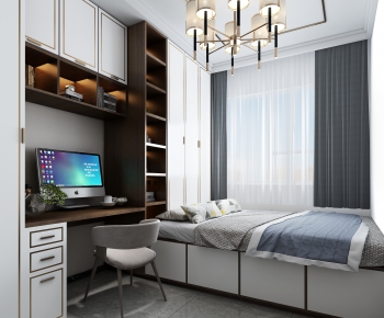 New Chinese Style Bedroom-ID:425179096