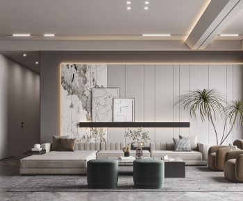 Modern Wabi-sabi Style A Living Room-ID:140861039