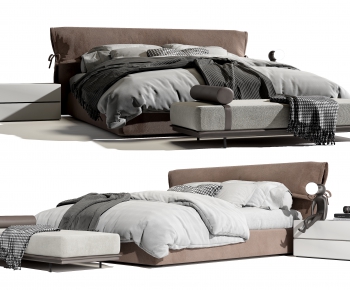 Modern Double Bed-ID:341348897