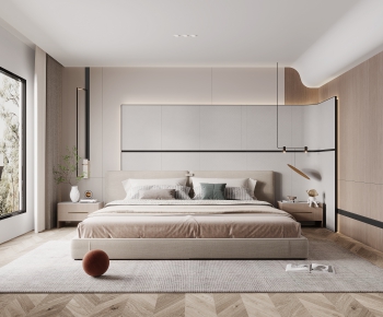 Modern Wabi-sabi Style Bedroom-ID:239679896