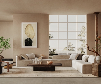 Wabi-sabi Style A Living Room-ID:535172947