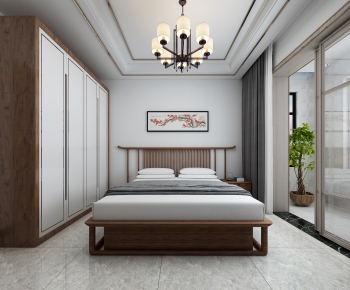 New Chinese Style Bedroom-ID:544986964