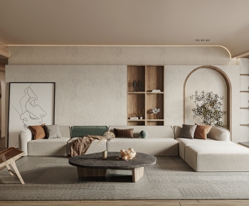 Wabi-sabi Style A Living Room-ID:970130926
