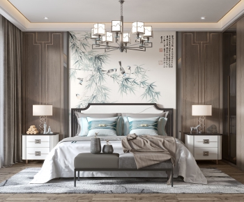 New Chinese Style Bedroom-ID:510360965