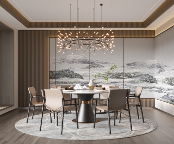 New Chinese Style Dining Room-ID:736858874