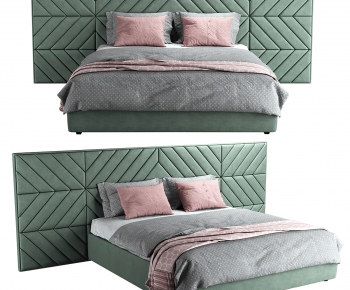 Modern Double Bed-ID:899225006