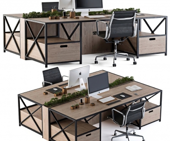 Industrial Style Office Table-ID:205943118