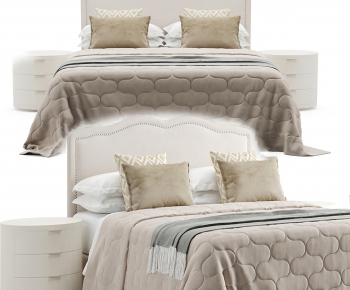 Modern Double Bed-ID:821760893