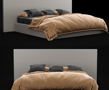 Modern Double Bed-ID:744154937