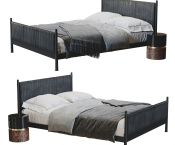 Modern Double Bed-ID:748198996