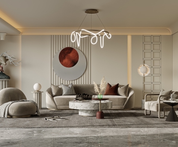 Wabi-sabi Style A Living Room-ID:570168979