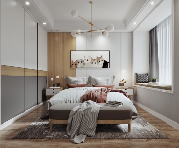 Modern Nordic Style Bedroom-ID:193784951