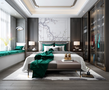 New Chinese Style Bedroom-ID:426354898