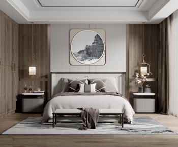 New Chinese Style Bedroom-ID:692129116