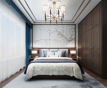 New Chinese Style Bedroom-ID:433299068