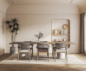 Wabi-sabi Style Dining Room-ID:136849937