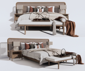 New Chinese Style Double Bed-ID:593771934