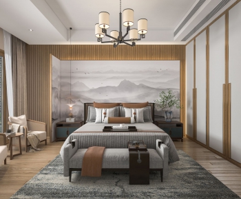 New Chinese Style Bedroom-ID:446603065