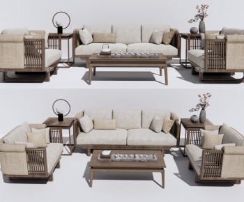 New Chinese Style Sofa Combination-ID:569468983