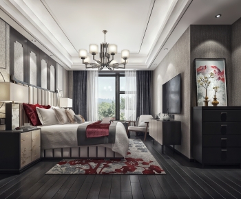 New Chinese Style Bedroom-ID:732234005