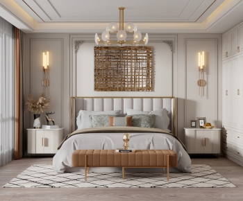 Simple European Style Bedroom-ID:681180953