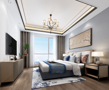 New Chinese Style Bedroom-ID:953830003