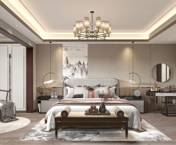 New Chinese Style Bedroom-ID:903194909