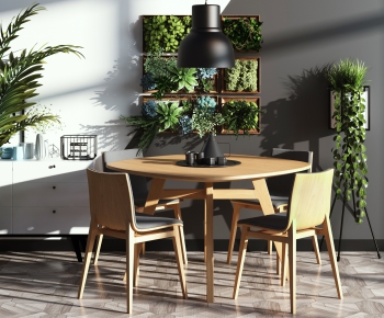 Nordic Style Dining Table And Chairs-ID:963181976