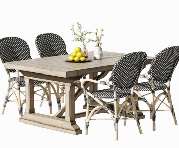 Southeast Asian Style Dining Table And Chairs-ID:466274021
