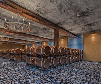 Modern Wine Cellar/Wine Tasting Room-ID:628295909