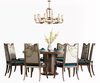 New Chinese Style Dining Table And Chairs-ID:613841067
