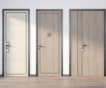 New Chinese Style Unequal Double Door-ID:444400074