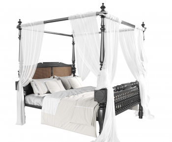 Southeast Asian Style Double Bed-ID:666275027