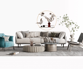 Wabi-sabi Style Sofa Combination-ID:282883887