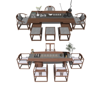 New Chinese Style Tea Tables And Chairs-ID:294959079