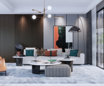 Modern A Living Room-ID:842696916