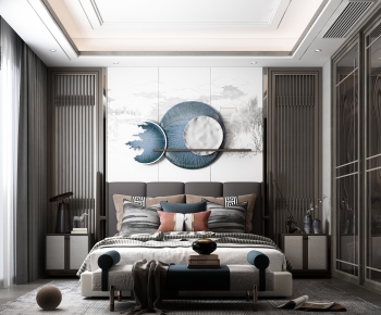 New Chinese Style Bedroom-ID:339978937
