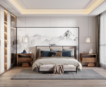 New Chinese Style Bedroom-ID:142941955