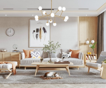 Nordic Style A Living Room-ID:992820981