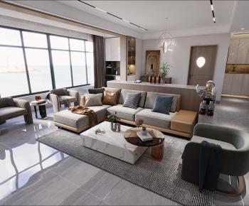 Modern A Living Room-ID:645313024